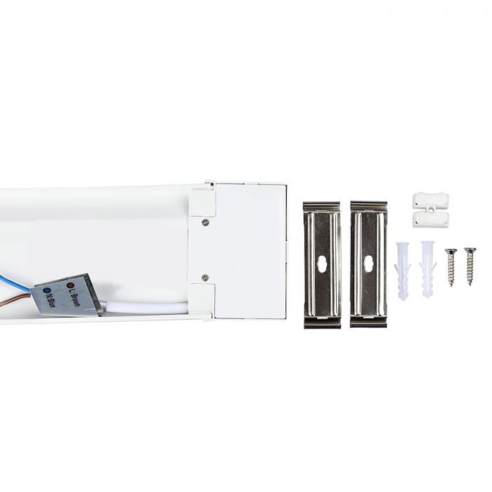 30W (4800Lm) 120cm LED Lineārais gaismeklis, IP20, V-TAC SAMSUNG CHIP, garantija 5 gadi, bez kontaktdakšas(kabeļu savienojums), auksti balta gaisma 6400K