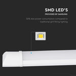 38W(5700Lm) 150cm LED lineārais gaismeklis V-TAC SAMSUNG CHIP, garantija 5 gadi, IP20, bez kontaktdakšas(kabeļu savienojums), silti balta gaisma 3000K