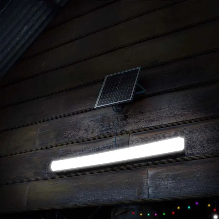 18W(100Lm) LED solārais gaismeklis, lineārs, IP65, V-TAC, 3IN1