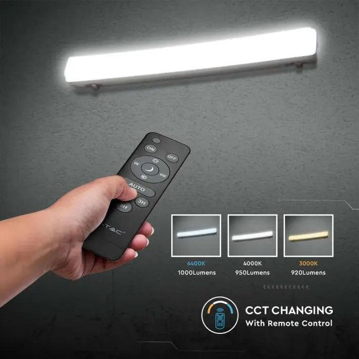 18W(1000Lm) LED solar luminaire, linear, IP65, V-TAC, 3IN1