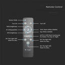 18W(1000Lm) LED solar luminaire, linear, IP65, V-TAC, 3IN1