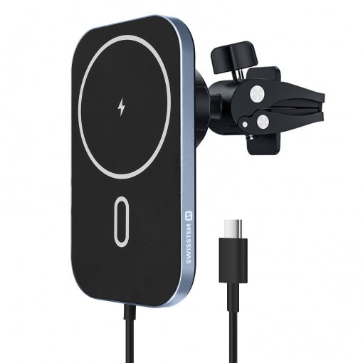 Swissten Magsafe Air Vent Holder for Air Vent with 15W Wireless Charging