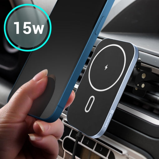 Swissten Magsafe Air Vent Turētājs Gaisa restei ar 15W Bezvadu uzlādi