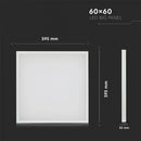 25W(4000Lm) LED Panel 595x595mm(600x600mm), V-TAC, neutral white light 4000K, complete with power supply unit