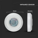 Infrared motion sensor, white, IP20, Max 200W LED, 360°, V-TAC