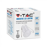 Infrasarkanais kustību sensors, balts, IP20,  Max 400W LED,  360°, V-TAC
