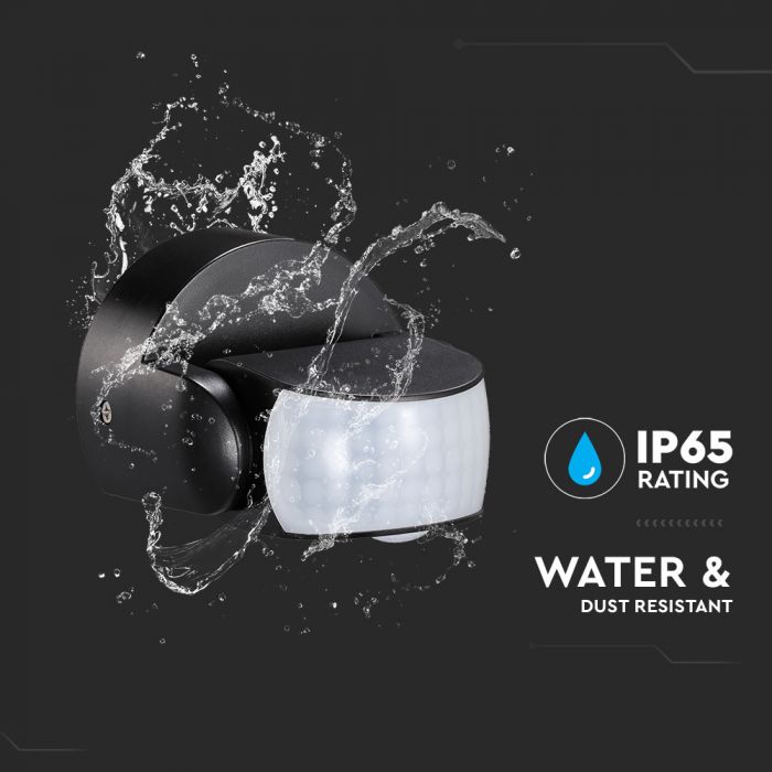 Infrapuna liikumisandur, must, 180°/360°, Max 600W LED, V-TAC