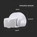 Infrared motion sensor, white, IP65, MAX:600W LED, 180°/360°, V-TAC