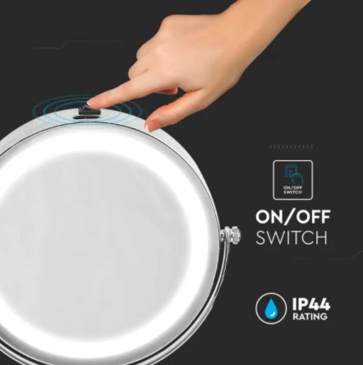3W(30Lm) 5V 18 SMD LED Make-up mirror, IP44, 4xAA, cold white light 6400K