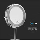 3W (30Lm) 5V 18 SMD LED meikpeegel, IP44, 4xAA, 6400K jaheda valge valgus