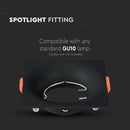 GU10 recessed frame/fixture, square, 88x88X35mm, recessed. Dimm. Ø80mm, black, V-TAC