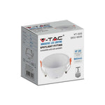 GU10 recessed frame/fixture, round, Ø93X55mm, recessed. Dimm. Ø83mm, white, V-TAC