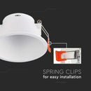 GU10 iebūvējams karkass/armatūra, apaļas formas, Ø93X55mm, iebūv. Izm. Ø83mm, balts, V-TAC