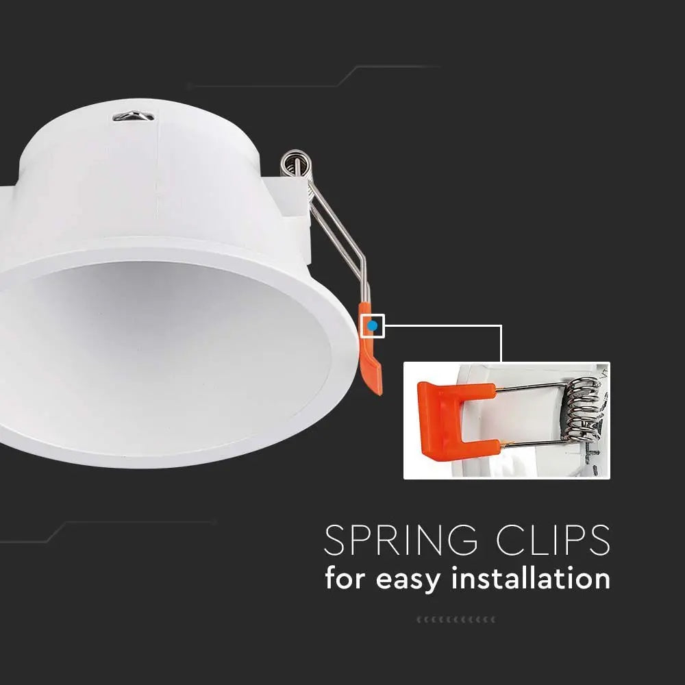 GU10 recessed frame/fixture, round, Ø93X55mm, recessed. Dimm. Ø83mm, white, V-TAC