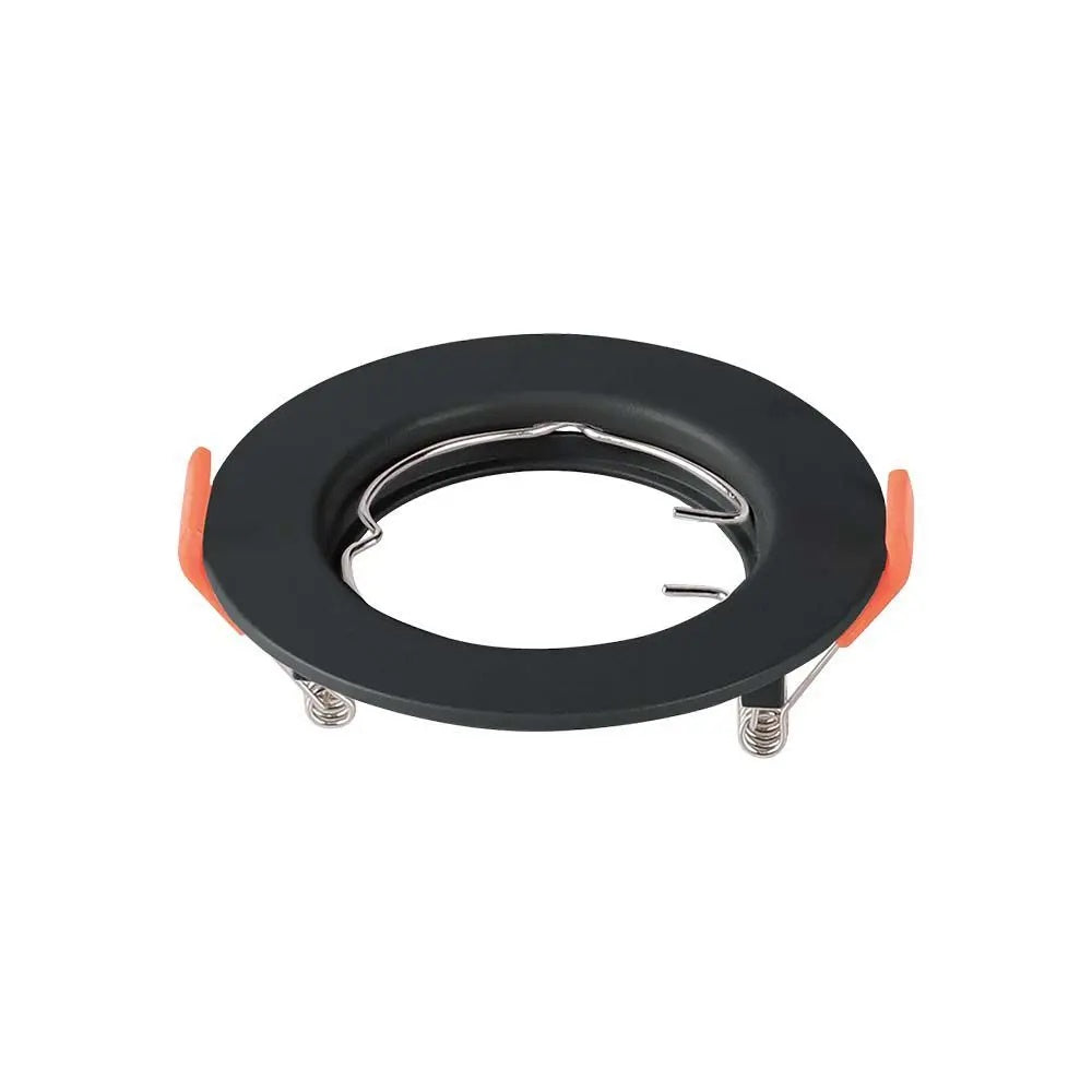 GU10 recessed frame/fixture, round, Ø81X40mm, recessed. Dimm. Ø63mm, black, 2 pcs, V-TAC