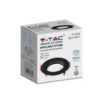 GU10 recessed frame/fixture, round, Ø81X40mm, recessed. Dimm. Ø63mm, black, 2 pcs, V-TAC