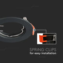 GU10 iebūvējams karkass/armatūra, kvadrāta formas, melns, V-TAC