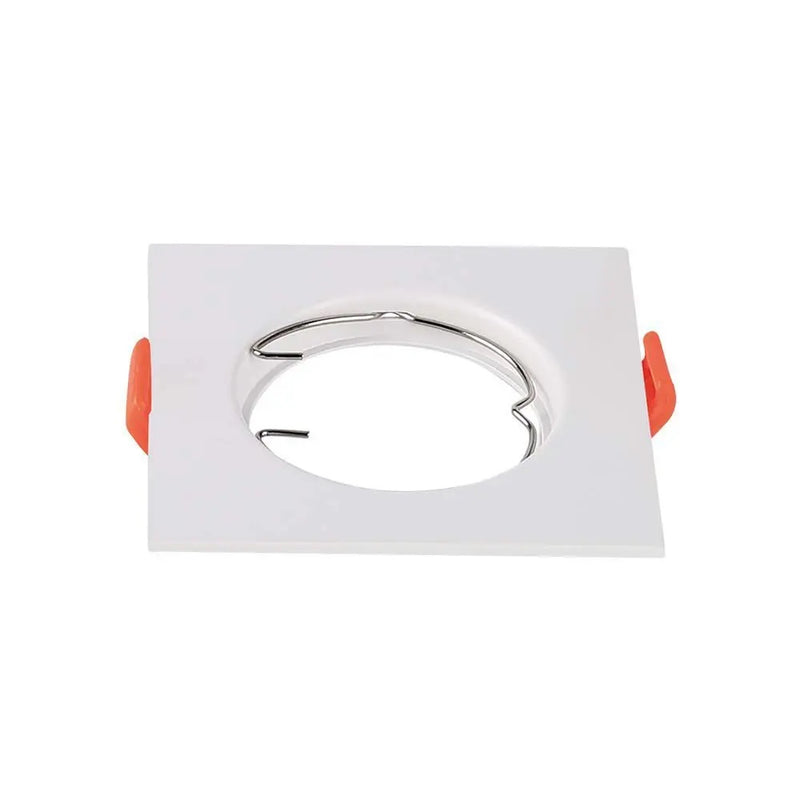 GU10 iebūvējams karkass/armatūra, kvadrāta formas, 81x81X40mm, iebūv. Izm. Ø63mm, balts, 2 gab, V-TAC