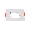 GU10 iebūvējams karkass/armatūra, kvadrāta formas, 81x81X40mm, iebūv. Izm. Ø63mm, balts, 2 gab, V-TAC