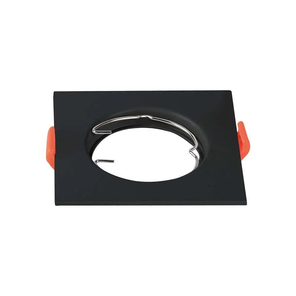 GU10 recessed frame/fixture, square, 81x81X40mm, flush-mounted Dimm. Ø63mm, black, 2 pcs, V-TAC
