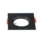 GU10 recessed frame/fixture, square, 81x81X40mm, flush-mounted Dimm. Ø63mm, black, 2 pcs, V-TAC