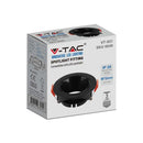 GU10 recessed frame/fixture, round, adjustable light direction, Ø85X40mm, recessed Ø72mm, black/black, V-TAC