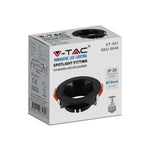 GU10 recessed frame/fixture, round, adjustable light direction, Ø85X40mm, recessed Ø72mm, black/black, V-TAC