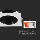 Встраиваемая рамка/светильник GU10, квадратная, регулируемое направление света, 85x85x40 мм, встраив. Ø72 мм, белый/черный, V-TAC