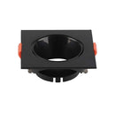 GU10 recessed frame/fixture, square, adjustable light direction, 85x85x40mm, recessed. Ø72mm, black/black, V-TAC