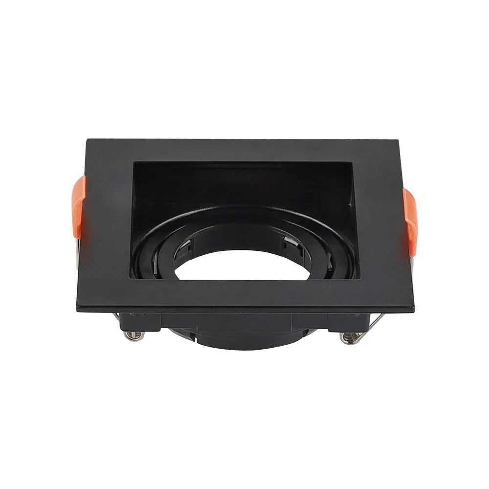 GU10 recessed frame/fixture, square, adjustable light direction, 102x102X42mm, recessed. size 95x95mm, black, V-TAC