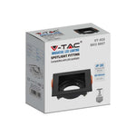 GU10 recessed frame/fixture, square, adjustable light direction, 102x102X42mm, recessed. size 95x95mm, black, V-TAC