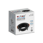 GU10 recessed frame/fixture, round, adjustable light direction, Ø102X42mm, recessed. Ø85mm, black, V-TAC