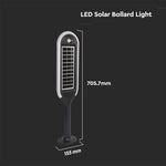 5W(400Lm) LED solārais dārza gaismeklis, V-TAC, IP65, silti balta gaisma 3000K