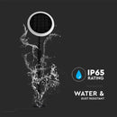 8W(500Lm) LED solar garden light, V-TAC, IP65, black/white, neutral white light 4000K