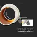 GU10 infälld ram/armatur, IP20, rund, vit, 68x72mm, V-TAC