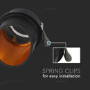 GU10 built-in frame/fixture, IP20, round shape, black, 68x72mm, V-TAC