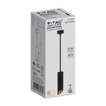 1xGU10 pendelarmatur, svart, 55x200mm, V-TAC