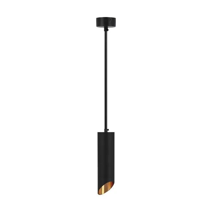 1xGU10 pendant light, black, 55x300mm, V-TAC