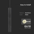 Подвесной светильник 1xGU10, черный, 60x500 мм, V-TAC