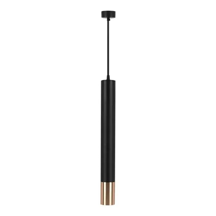 1xGU10 pendant light, black/gold, 60x500mm, V-TAC