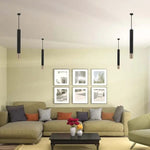 1xGU10 pendant light, black/gold, 60x500mm, V-TAC