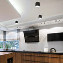 GU10 plaster frame, black, square, 100x100x120mm, V-TAC