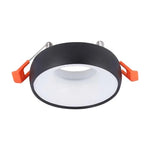 GU10 virsapmetuma karkass, melns korpuss+balts reflektors, apaļš, 92x53mm, V-TAC