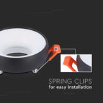 GU10 recessed frame/fixture, round, Ø92X53mm, recessed. Ø60mm, black/white, V-TAC