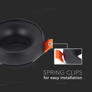 GU10 recessed frame/fixture, round, Ø92X53mm, recessed. Ø60mm, black/black, V-TAC