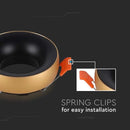 GU10 recessed frame/fixture, round, Ø92X53mm, recessed. Ø60mm, black/black, V-TAC