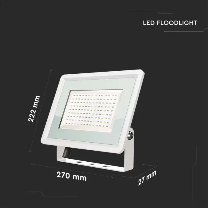 100W (8700Lm) LED kohtvalgusti, V-TAC, IP65, valge, soe valge valgus 3000K