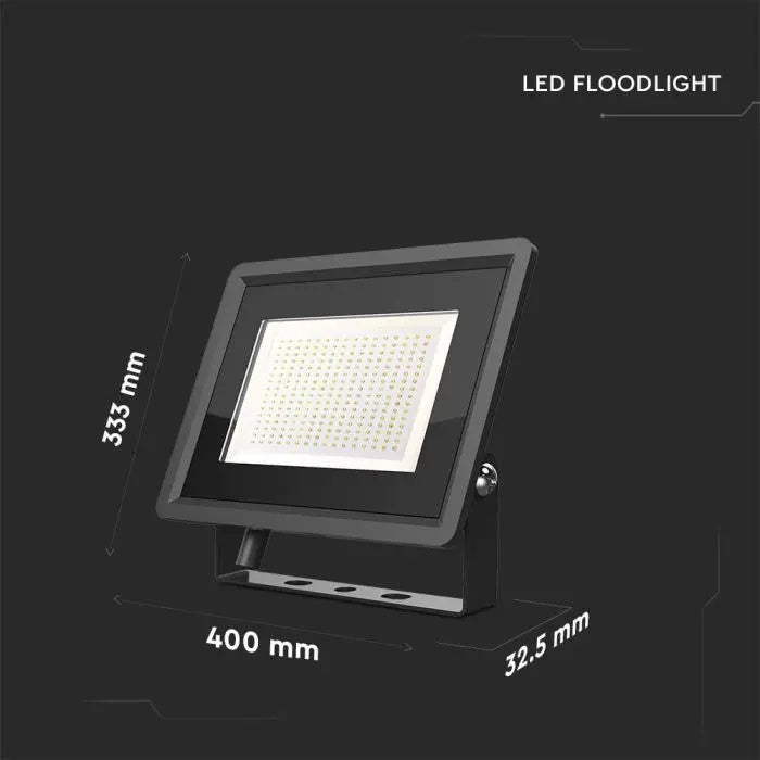 SALE_200W(17600Lm) LED kohtvalgusti, V-TAC, IP65, must, neutraalne valge 4000K