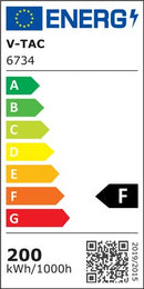 200W (17600Lm) LED-valgusti, V-TAC, IP65, must, jaheda valge valgus 6500K
