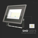 20W(1650Lm) LED Spotlight, V-TAC, IP65, black, neutral white light 4000K